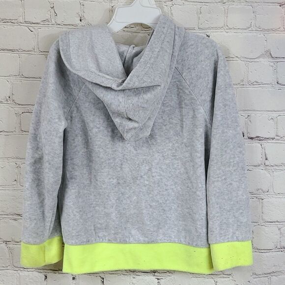 DC Super Hero Girls XS (4/5) Gray Plush Fleece Zip Front Hoodie Superman Batman - Picture 2 of 8